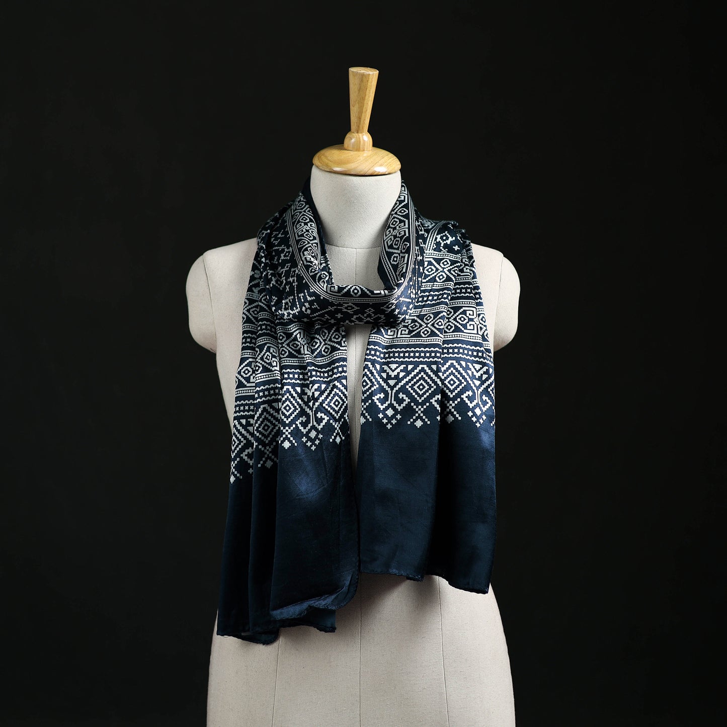 Kutch Printed Mashru Silk Stole 17