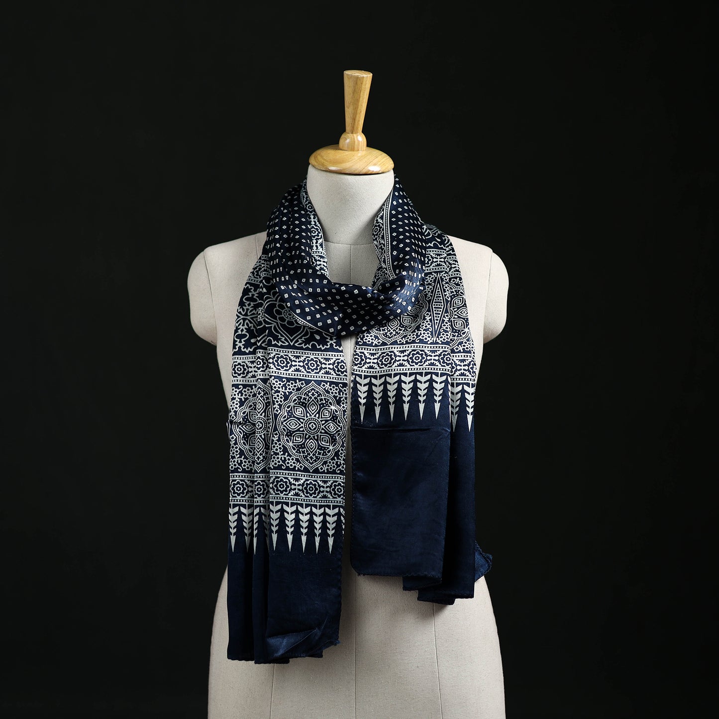 Kutch Printed Mashru Silk Stole 19