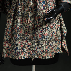 Kalamkari Hand Block Print Natural Dyed Cotton Kaftan (Short) 04