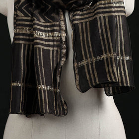 Akola Hand Block Print Chanderi Silk Handloom Stole 02