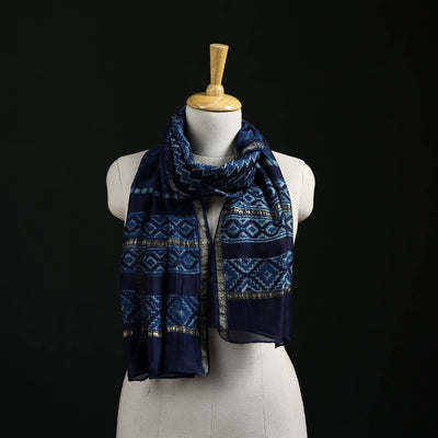 Akola Hand Block Print Chanderi Silk Handloom Stole 03