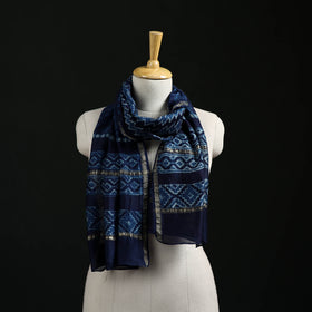Akola Hand Block Print Chanderi Silk Handloom Stole 03
