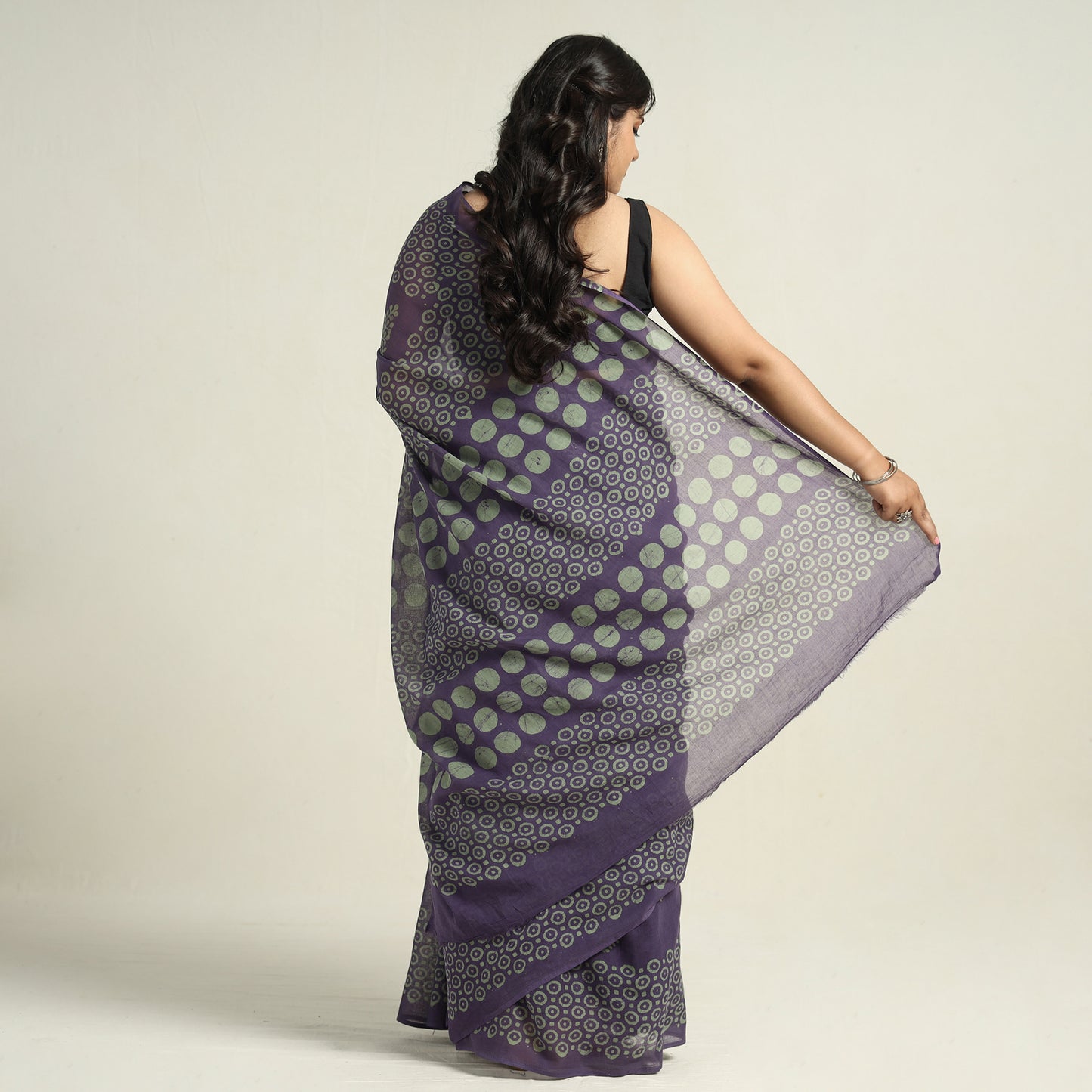 hand batik printed saree