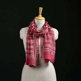 Akola Hand Block Print Chanderi Silk Handloom Stole 04