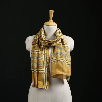 Akola Hand Block Print Chanderi Silk Handloom Stole 05