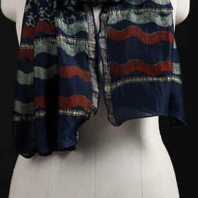 Akola Hand Block Print Chanderi Silk Handloom Stole 08