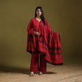 Natural Dyed Hand Block Bagh Print Cotton Suit Set with Dupatta for Women 21