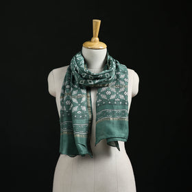 Akola Hand Block Print Chanderi Silk Handloom Stole 13