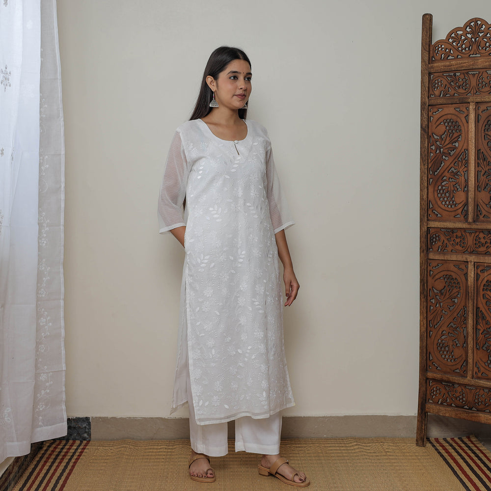 Kota Doria Kurta Suit Set