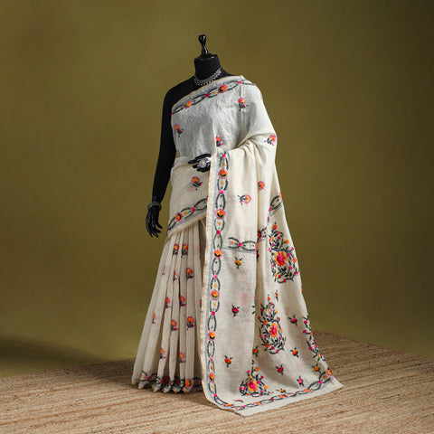 Bengal Silk Cotton Hand Embroidered Saree 41