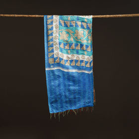 Patchwork Reversible Silk Bengal Hand Kantha Stitch Stole 85