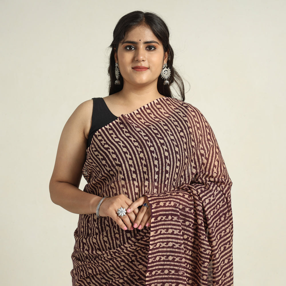 Batik Print Saree