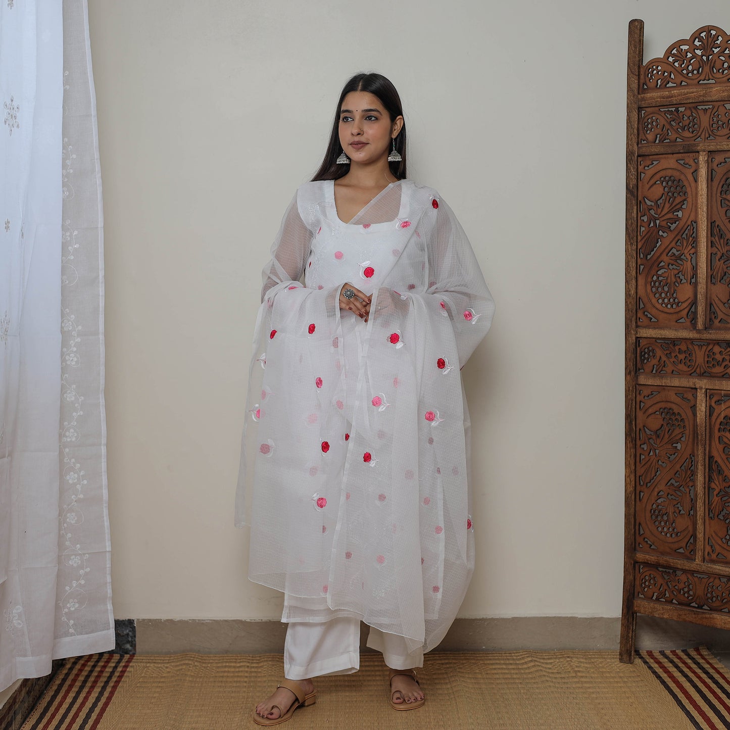 Kota Doria Kurta Suit Set