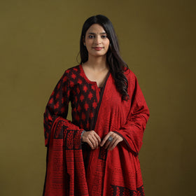Natural Dyed Hand Block Bagh Print Cotton Suit Set with Dupatta for Women 04