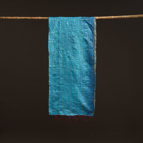 Patchwork Reversible Silk Bengal Hand Kantha Stitch Stole 81