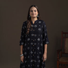 Bandhani Tie-Dye Cotton A-Line Long Kurta for Women 21