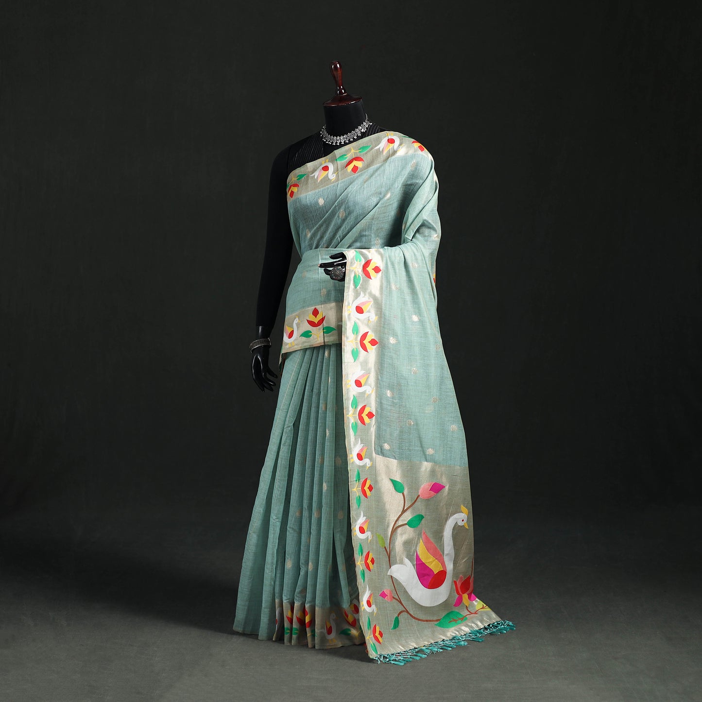 Bangalore Silk Zari Border Saree 17