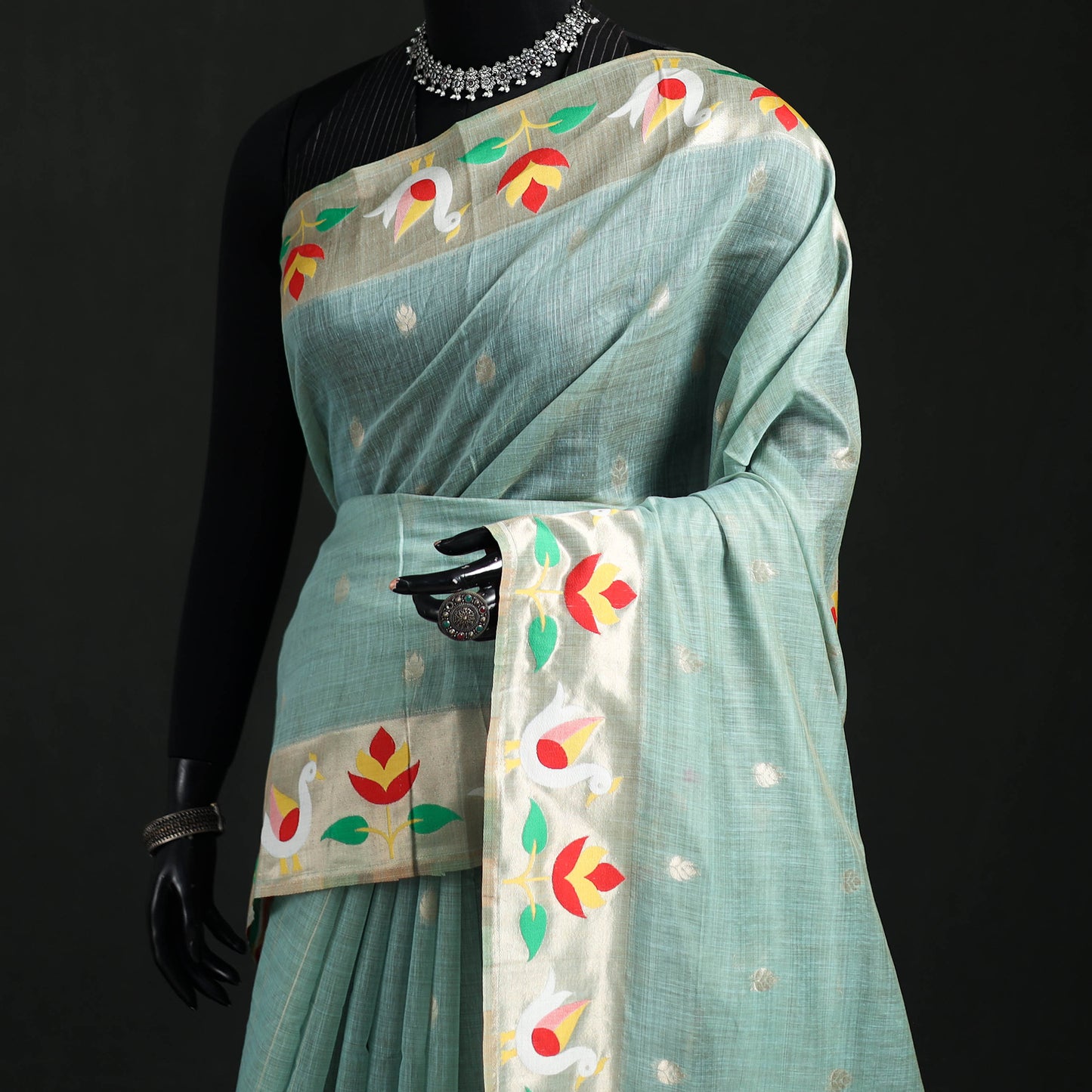 Bangalore Silk Zari Border Saree 17
