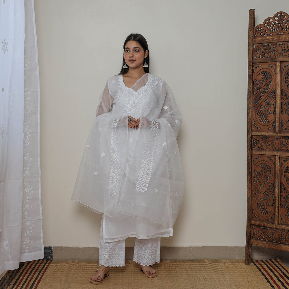 Kota Doria Kurta Suit Set