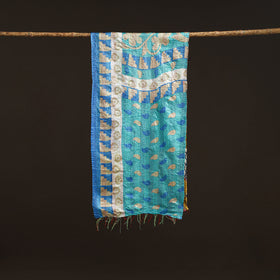 Patchwork Reversible Silk Bengal Hand Kantha Stitch Stole 70