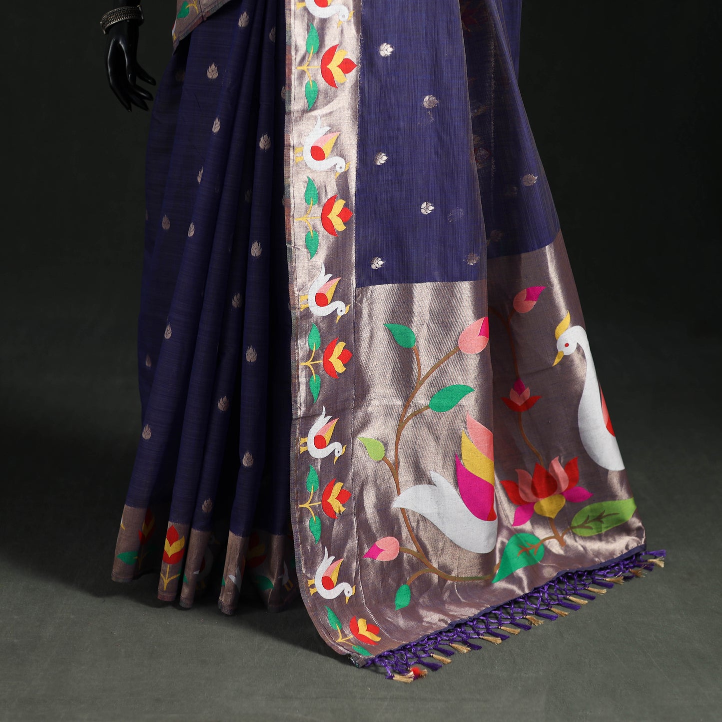 Bangalore Silk Zari Border Saree 01