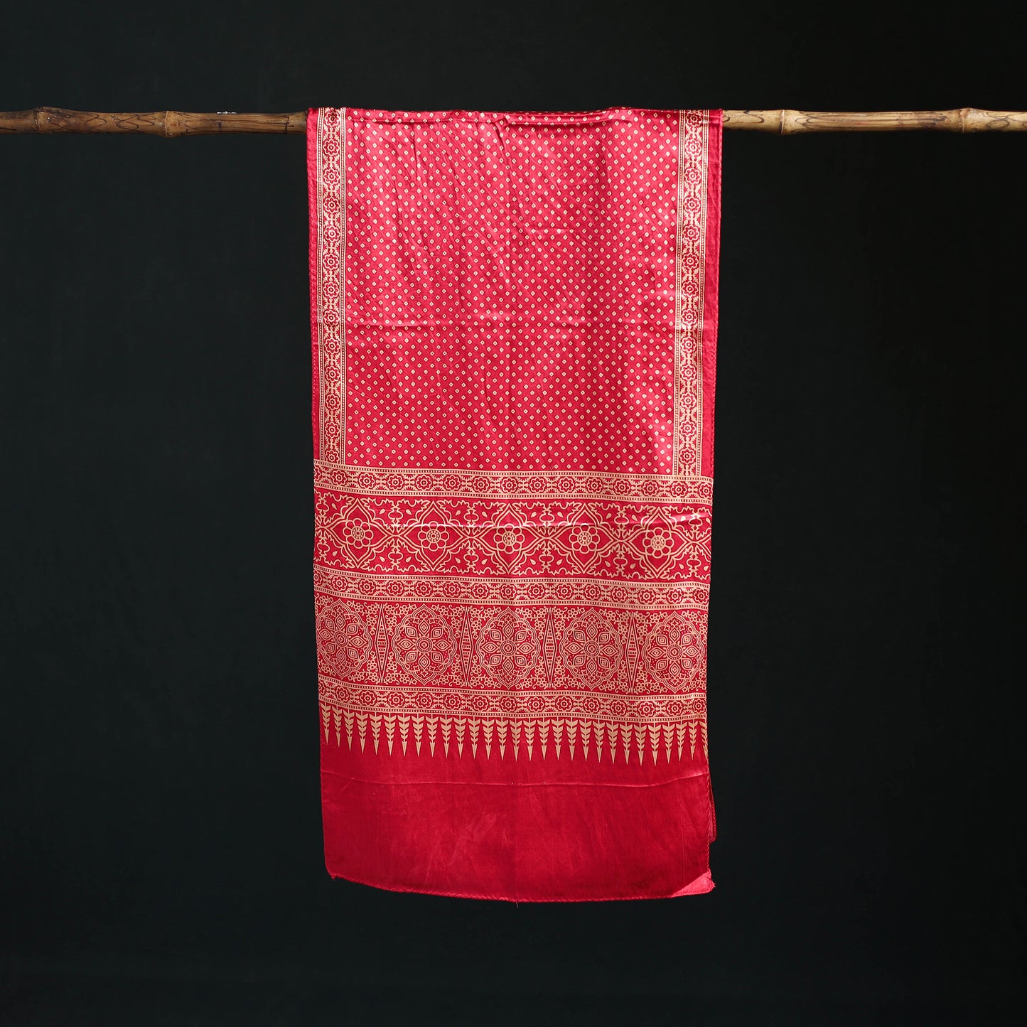 Kutch Printed Mashru Silk Stole 09