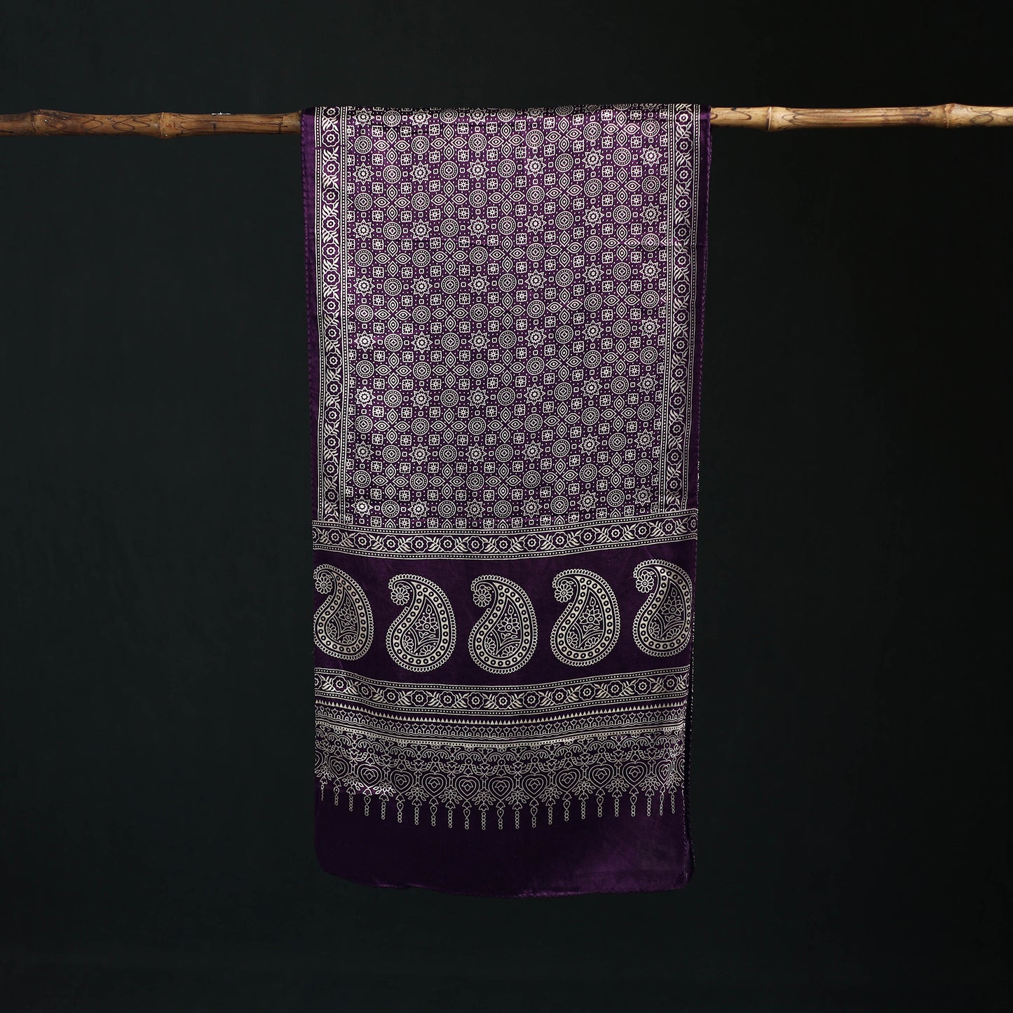 Kutch Printed Mashru Silk Stole 08