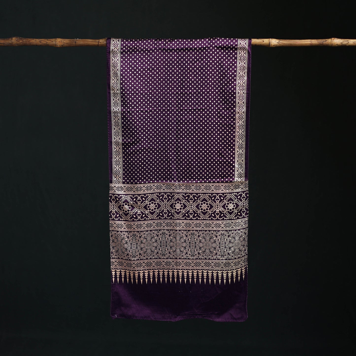 Kutch Printed Mashru Silk Stole 07