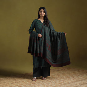 Natural Dyed Hand Block Bagh Print Cotton Suit Set with Dupatta for Women 13