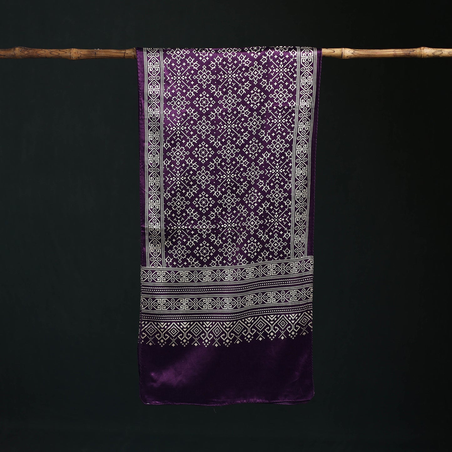 Kutch Printed Mashru Silk Stole 06