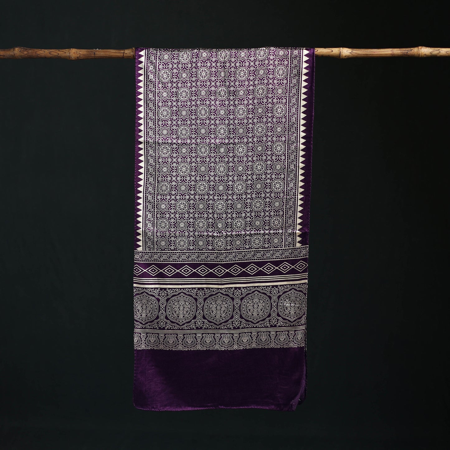 Kutch Printed Mashru Silk Stole 05