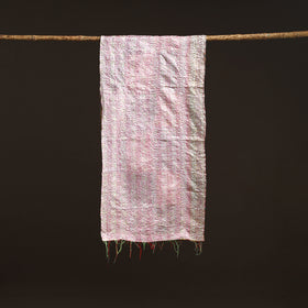 Patchwork Reversible Silk Bengal Hand Kantha Stitch Stole 60