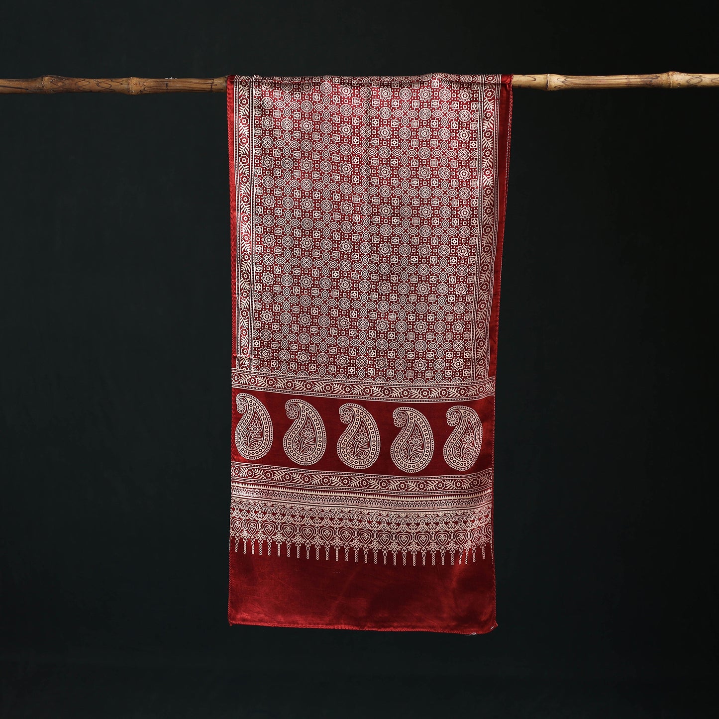 Kutch Printed Mashru Silk Stole 04