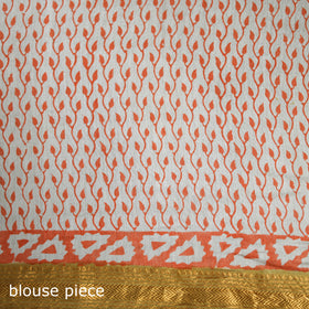 Bagh Hand Block Print Natural Dyed Maheshwari Silk Zari Border Saree 08