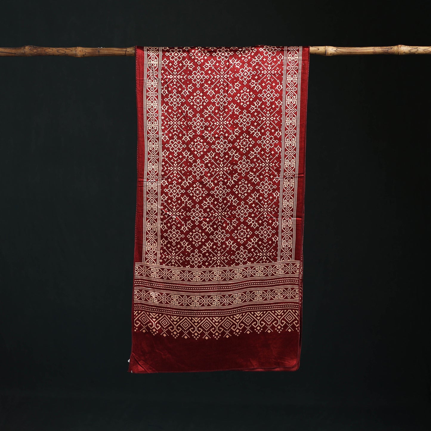 Kutch Printed Mashru Silk Stole 03