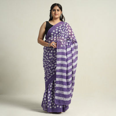 hand batik printed saree