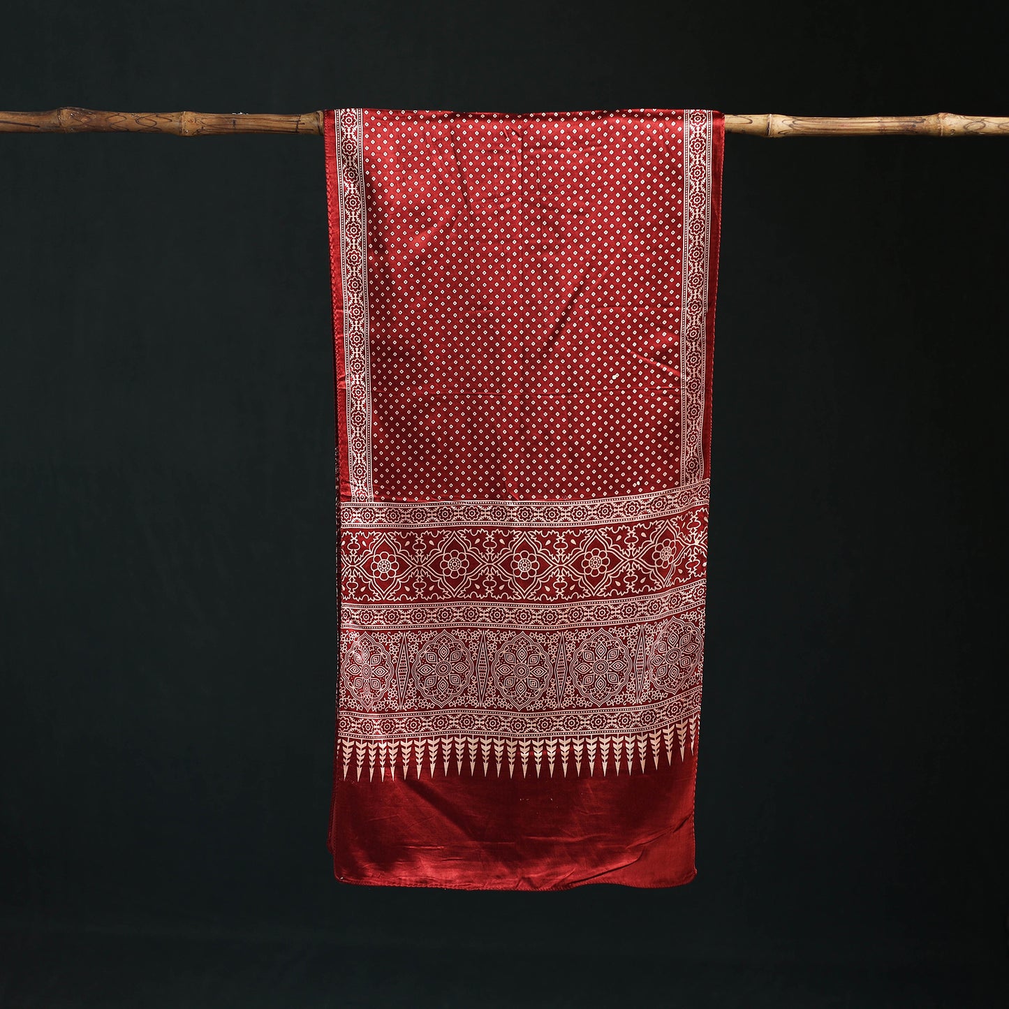 Kutch Printed Mashru Silk Stole 02