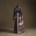 Bagh Hand Block Print Natural Dyed Maheshwari Silk Zari Border Saree 10