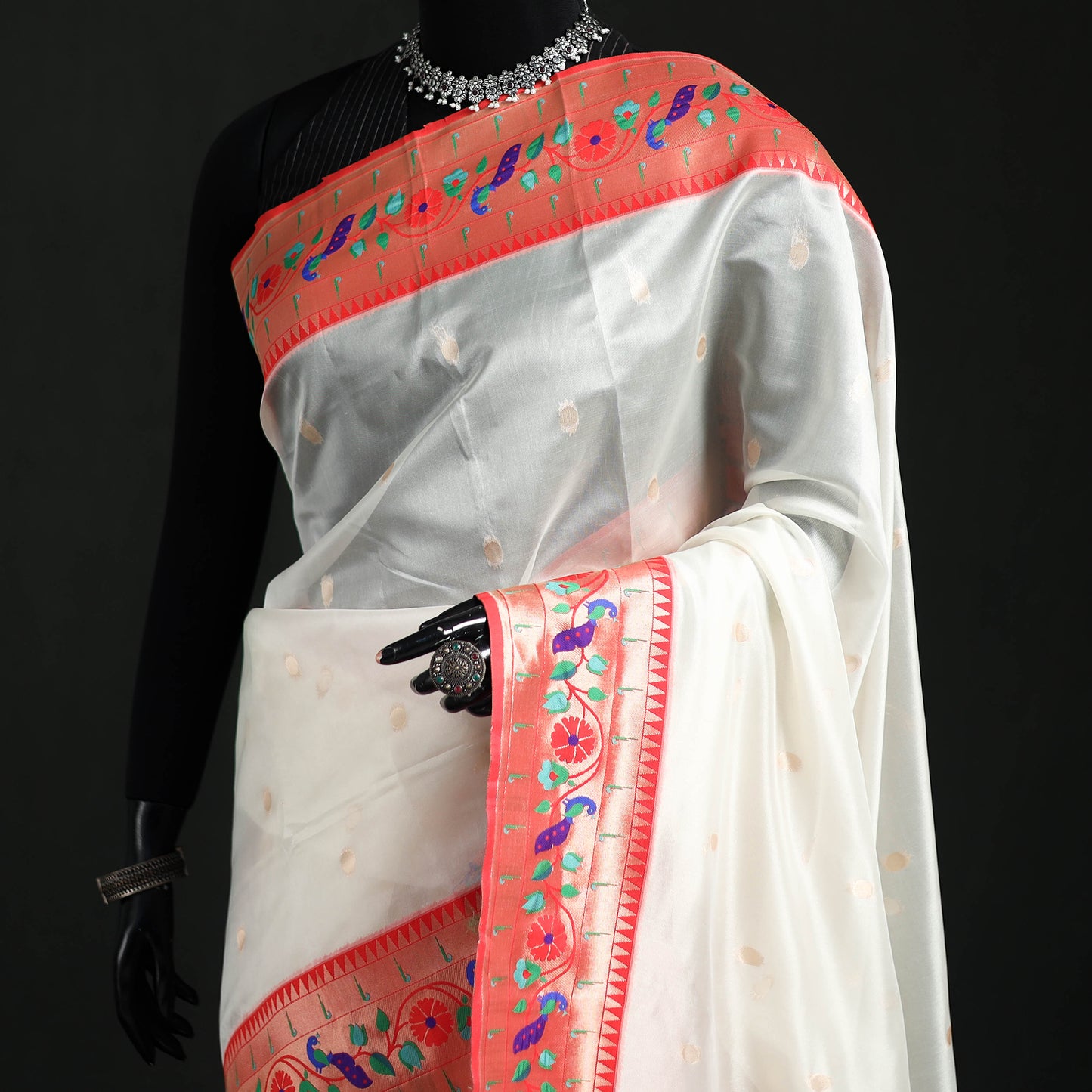 Bangalore Silk Zari Border Saree 06