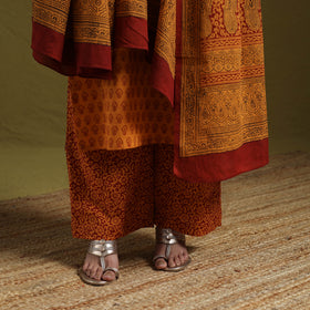 Natural Dyed Hand Block Bagh Print Cotton Suit Set with Dupatta for Women 22