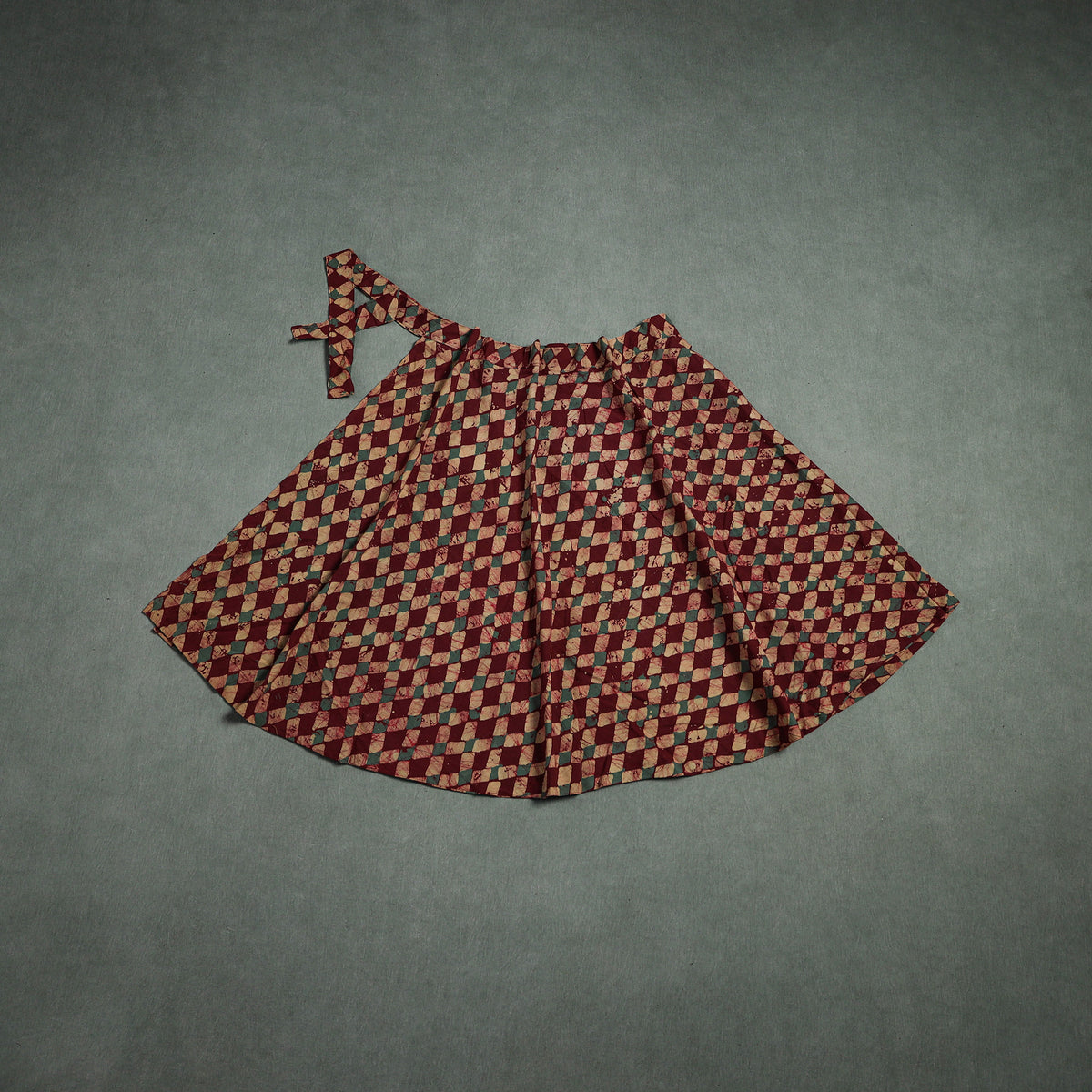 Batik Print Cotton Wrap Around Skirt 99