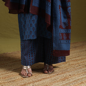 Natural Dyed Hand Block Bagh Print Cotton Suit Set with Dupatta for Women 14