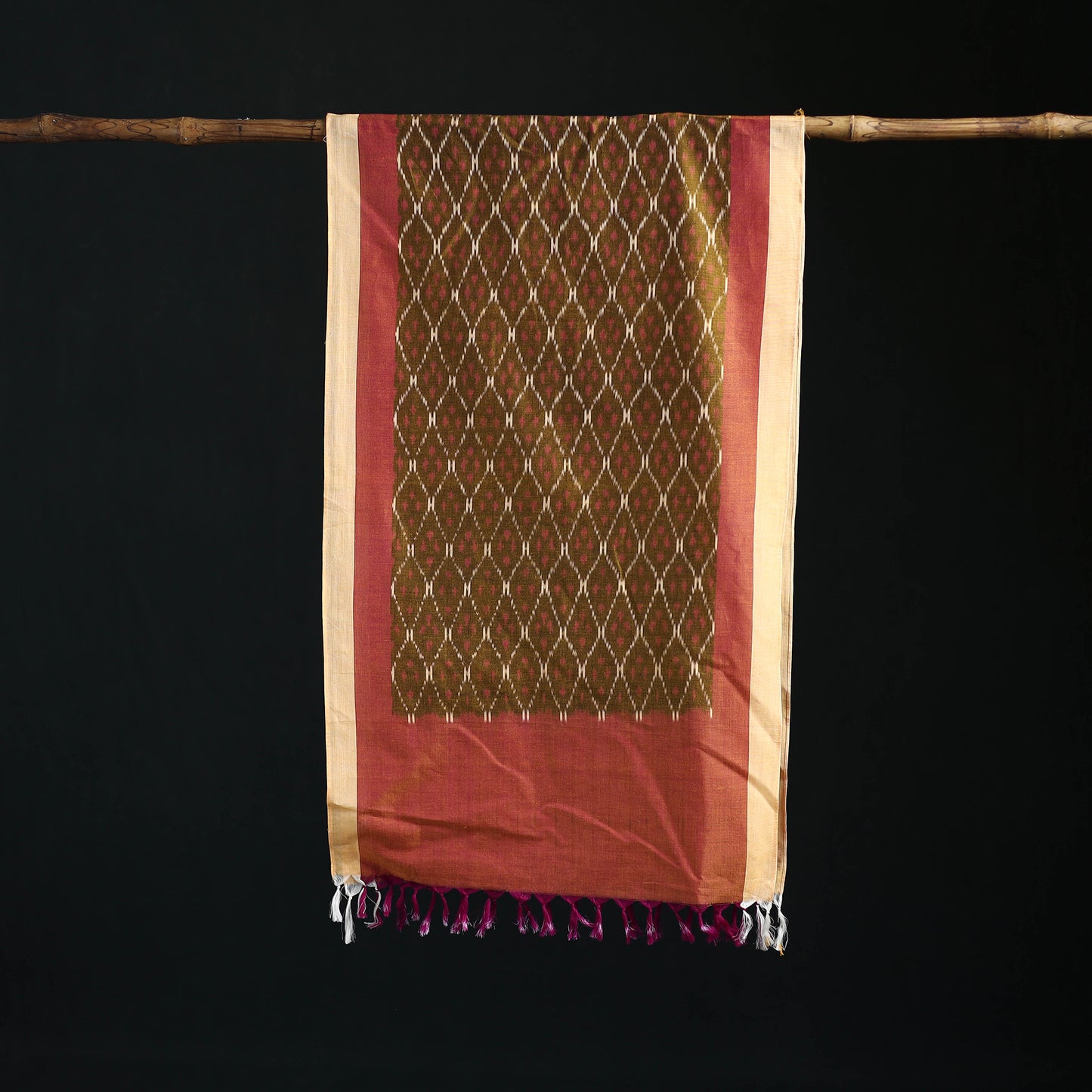 Pochampally Ikat Weave Cotton Stole 19