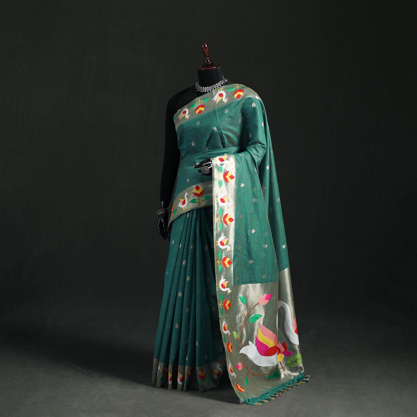 Bangalore Silk Zari Border Saree 09