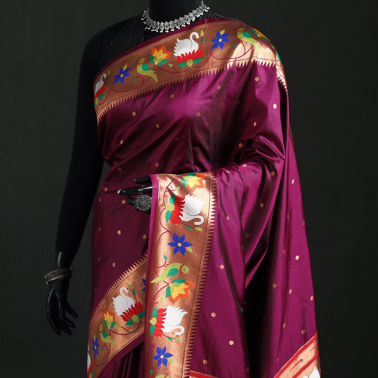 Bangalore Silk Zari Border Saree 10