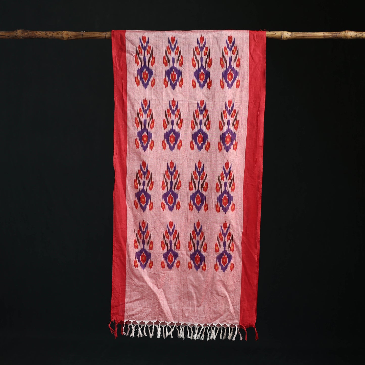 Pochampally Ikat Weave Cotton Stole 06