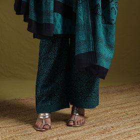 Natural Dyed Hand Block Bagh Print Cotton Suit Set with Dupatta for Women 17