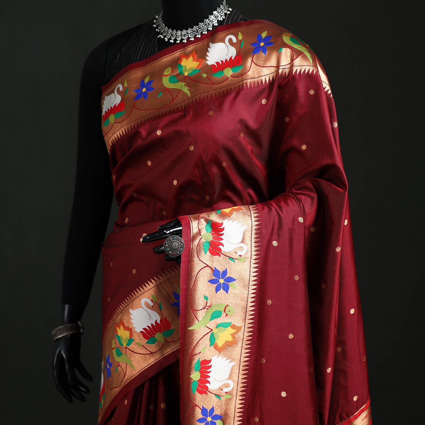 Bangalore Silk Zari Border Saree 11