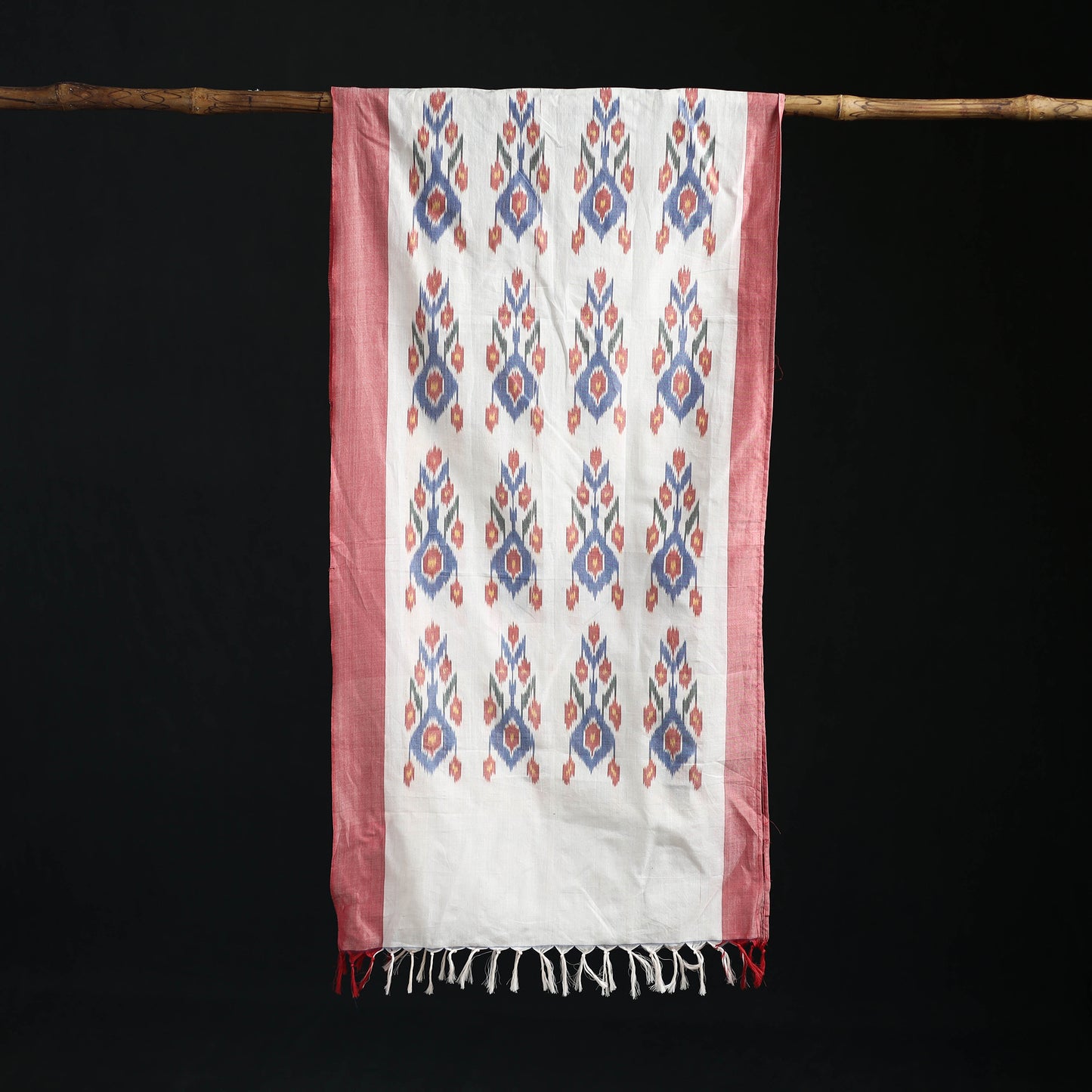 Pochampally Ikat Weave Cotton Stole 05