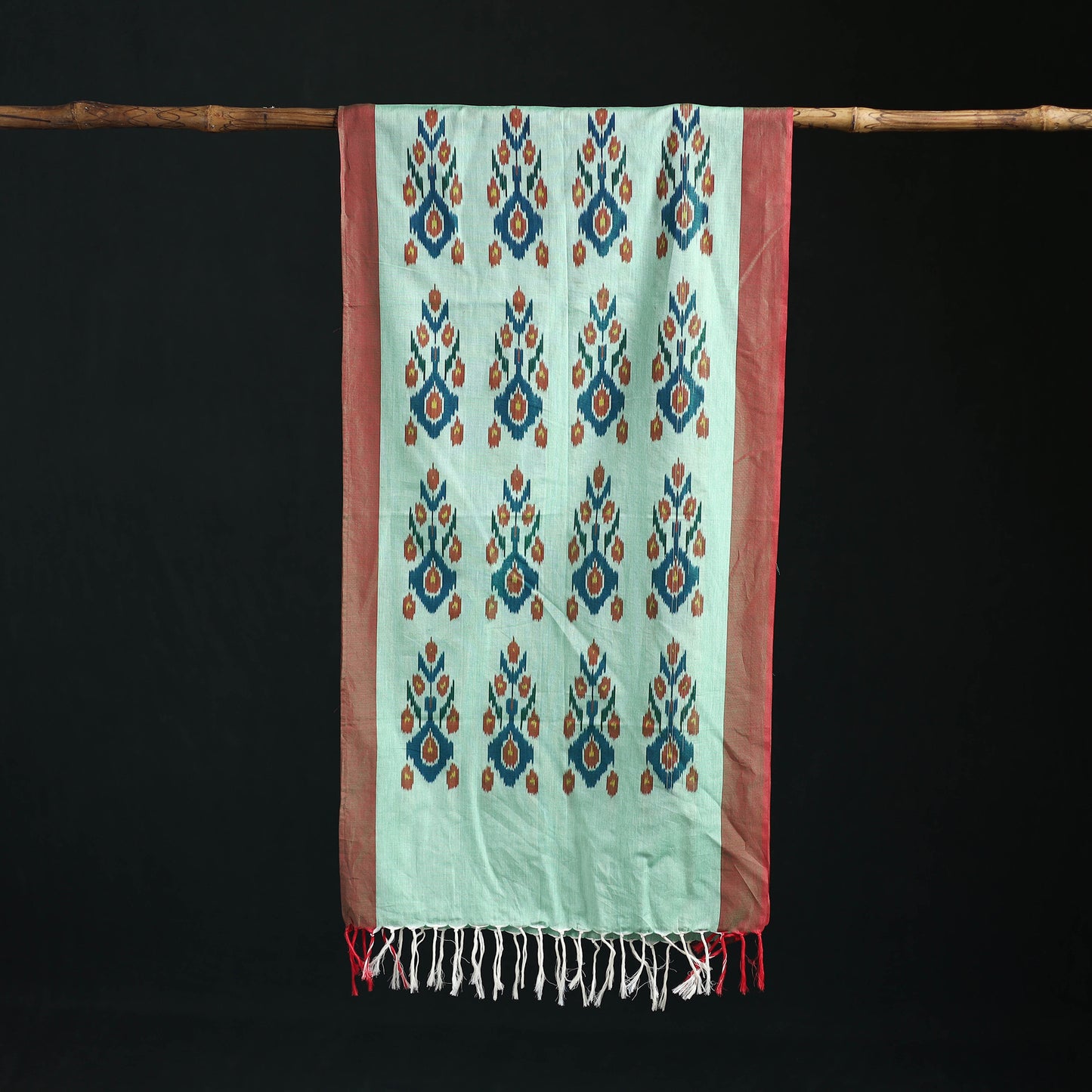 Pochampally Ikat Weave Cotton Stole 04